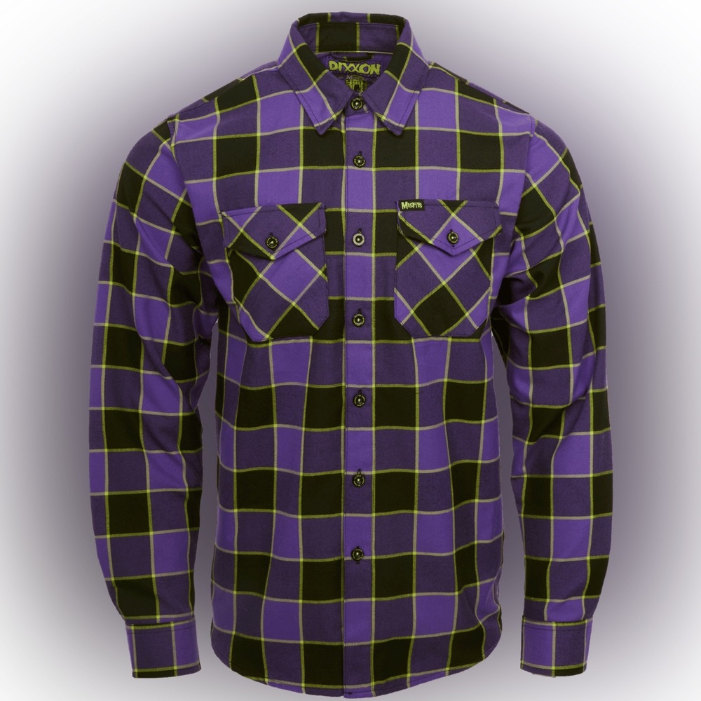 Dixxon Misfits Earth A.D. flannel medium brand new w/ tags still in packaging